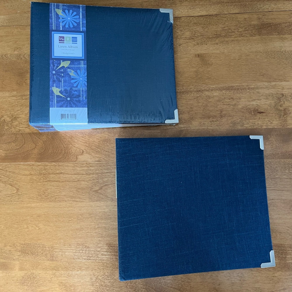 Two Blue Linen Photo Albums By We R Memory Keepers.